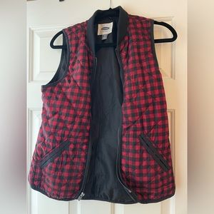 Buffalo plaid lightweight vest - xs